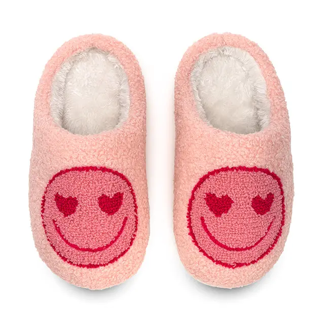 Kids Heart Eyes Slippers - Pink - Southern Belle Boutique