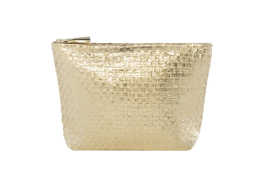 Adora Zip Pouch, Gold - Southern Belle Boutique