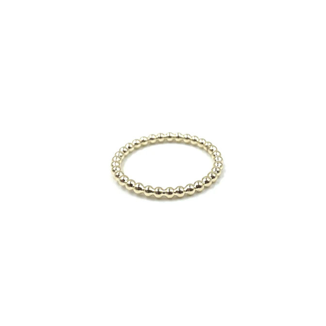 Gold Small Round Stone Ring - Southern Belle Boutique