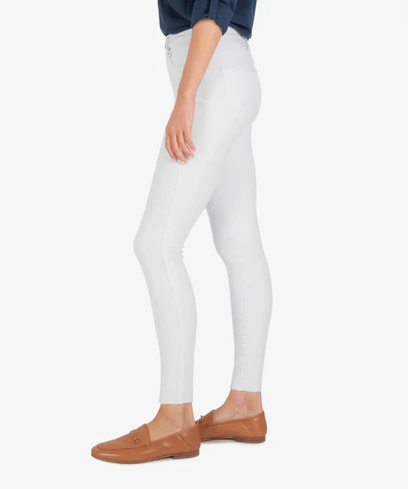 Connie HR Slim Fit Ankle Skinny - White - Southern Belle Boutique