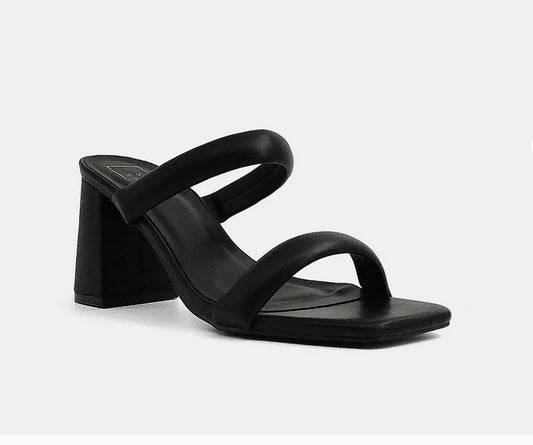 Farrah Black Heel Sandal - Southern Belle Boutique