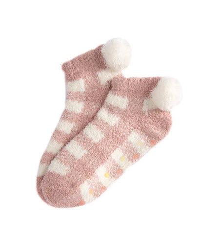 Chloe Plaid Plush Home Socks - Southern Belle Boutique