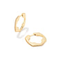 Mallory Huggie Earring Gold White Crystal - Southern Belle Boutique
