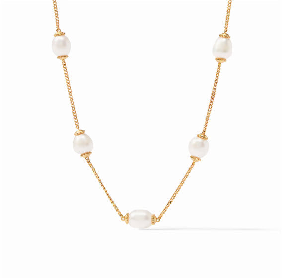 Flora Delicate Necklace Pearl - Southern Belle Boutique