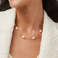 Flora Delicate Necklace Pearl - Southern Belle Boutique