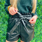 Black Faux Leather Shorts - Southern Belle Boutique
