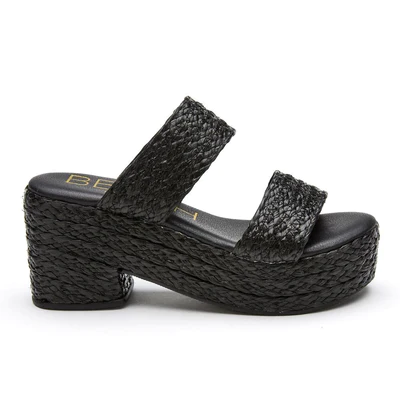 Ocean Ave Platform Sandal - Black - Southern Belle Boutique