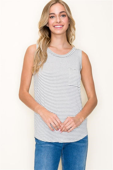 Ivory Black Knit Top - Southern Belle Boutique