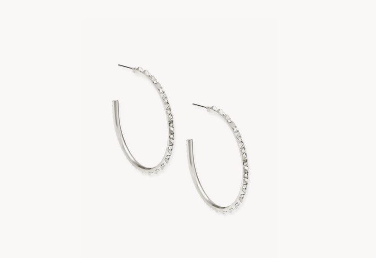 Veronica Hoop Earrings in Silver - Southern Belle Boutique