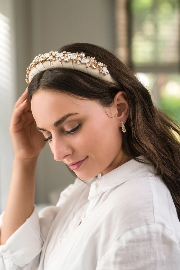 Phoebe Crystal Puff Headband - Southern Belle Boutique