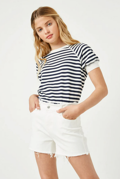 White Denim Shorts - Southern Belle Boutique