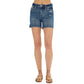 High Waist Seaming Detailed Jean Shorts - Southern Belle Boutique