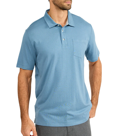 Bamboo Heritage Polo - Blue Fog - Southern Belle Boutique