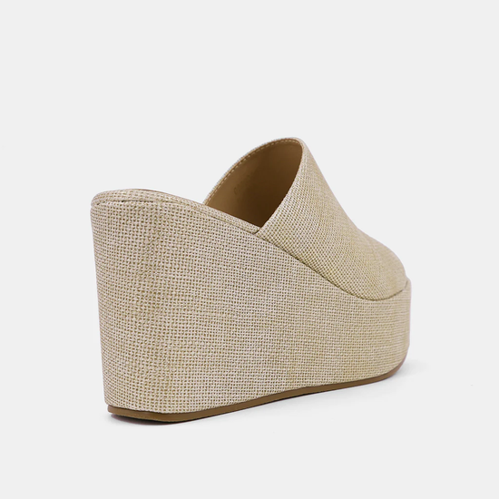 Ilaria Gold Woven Wedge Sandal - Southern Belle Boutique
