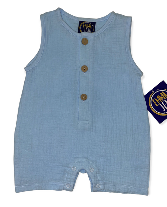 Jett Blue Muslin Shortall - Southern Belle Boutique