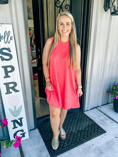 Pink Inman Ribbed Dress - Southern Belle Boutique