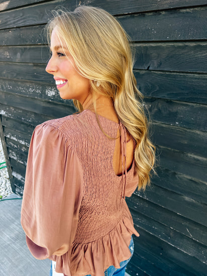 Xaria Smocked Body Top - Southern Belle Boutique