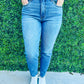 Rachael High Rise Mom Raw Hem Jeans - Southern Belle Boutique