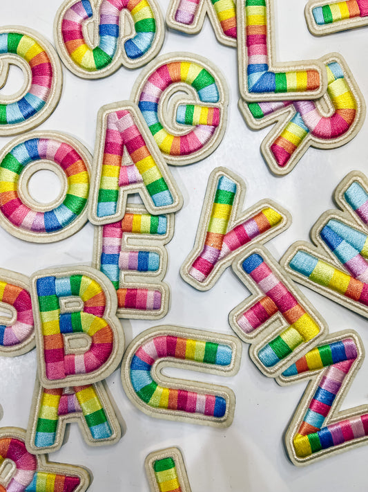 Rainbow Chenille Letters - Southern Belle Boutique