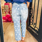 Star High Waist Cropped Jean - Southern Belle Boutique