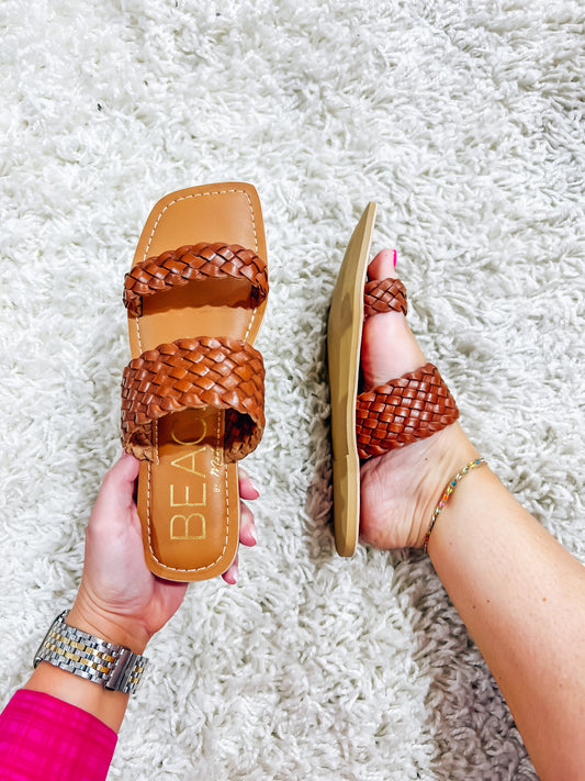 Bikini Cognac Slide Sandal - Southern Belle Boutique