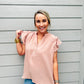 Soft Rose Ruffled Gauze Top - Southern Belle Boutique
