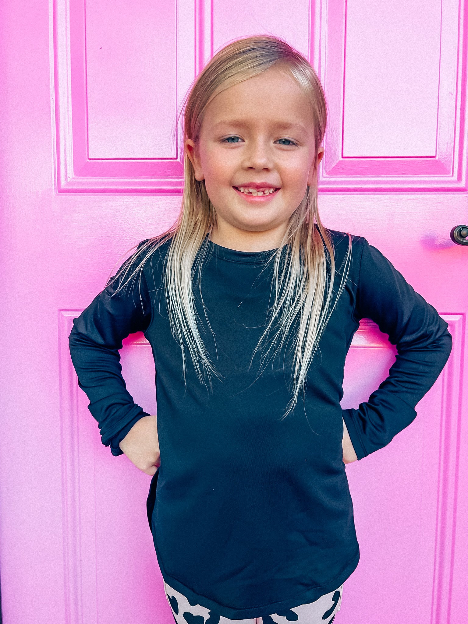 Black LS Performance Top - Southern Belle Boutique