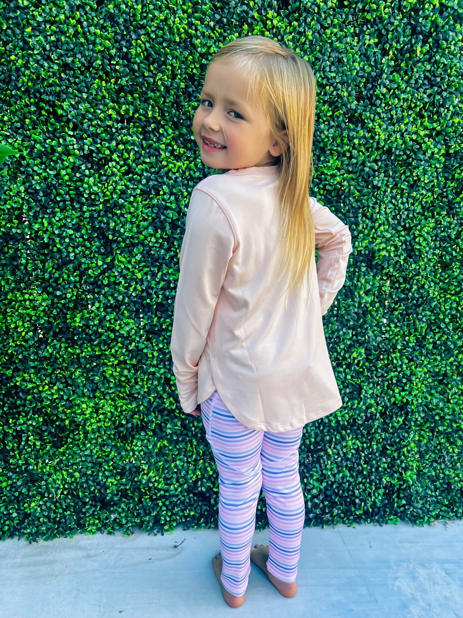 Lt Pink Long Sleeve Performance PullOver - Southern Belle Boutique
