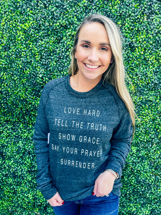 Love Hard Sweatshirt - Southern Belle Boutique