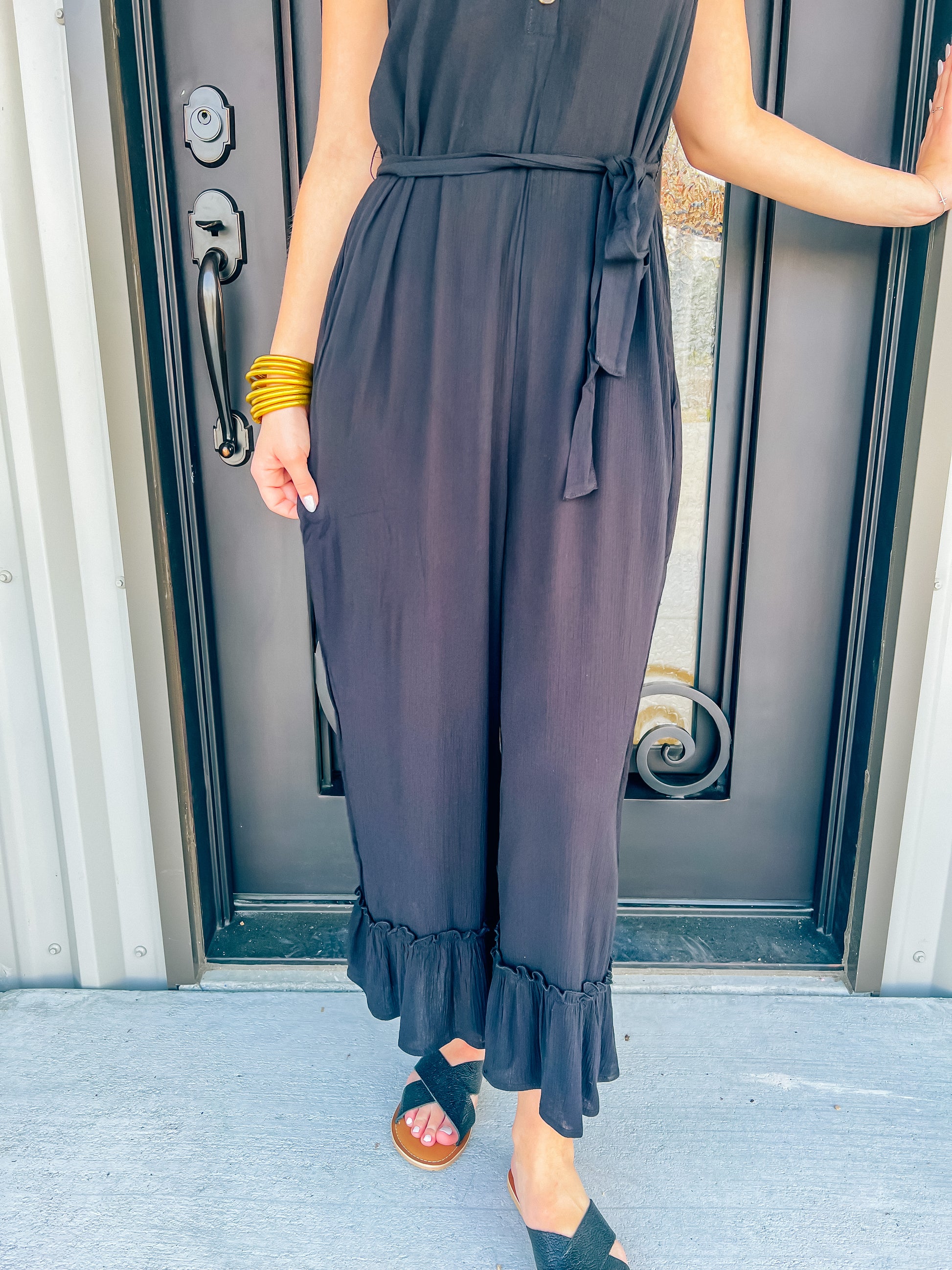 Maxine Black Jumpsuit - Southern Belle Boutique
