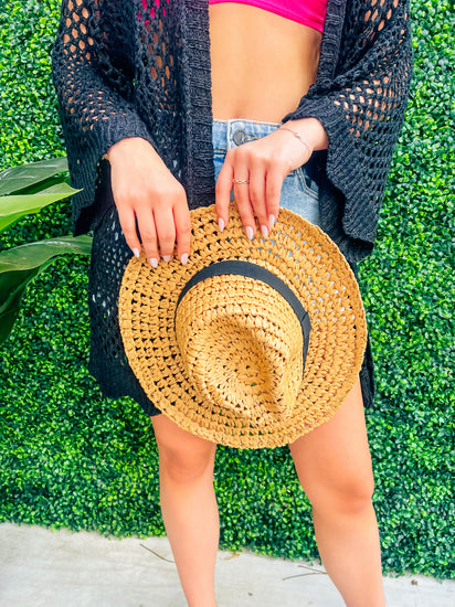 Textured Fedora Tan - Southern Belle Boutique