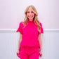 Fuchsia Eyelet Top - Southern Belle Boutique