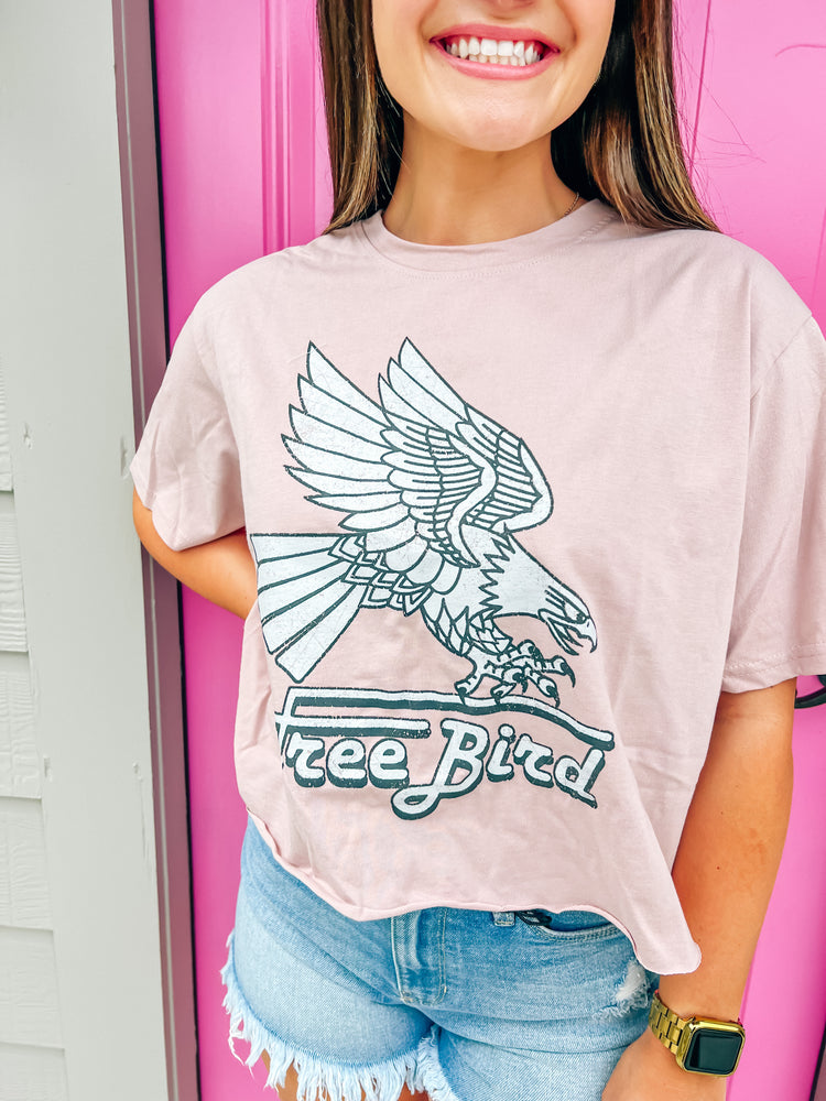 Free Bird Eagle Cropped Tee - Southern Belle Boutique