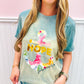 Hope Floral Anchor Blue Tee - Southern Belle Boutique