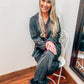 Black Satin Pajama Set - Southern Belle Boutique