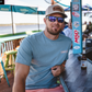 Tanguis S/S Redfish Hero-Steel Blue - Southern Belle Boutique