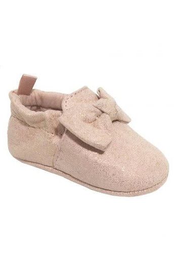 Maren Infant/Toddler Shimmer Slippers w/Bow - Southern Belle Boutique