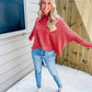Rust Waffle Top - Southern Belle Boutique