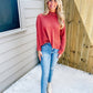 Rust Waffle Top - Southern Belle Boutique