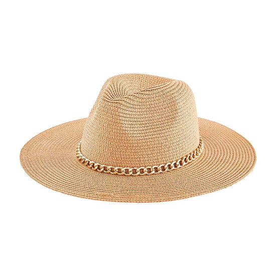 Gold Chain Fedora - Southern Belle Boutique