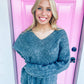 BluIvy Cable Pullover Charcoal - Southern Belle Boutique