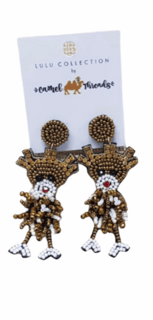 Reindeer Beaded Earrings - Southern Belle Boutique