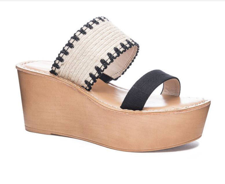 Wind Jute Linen Wedge - Southern Belle Boutique