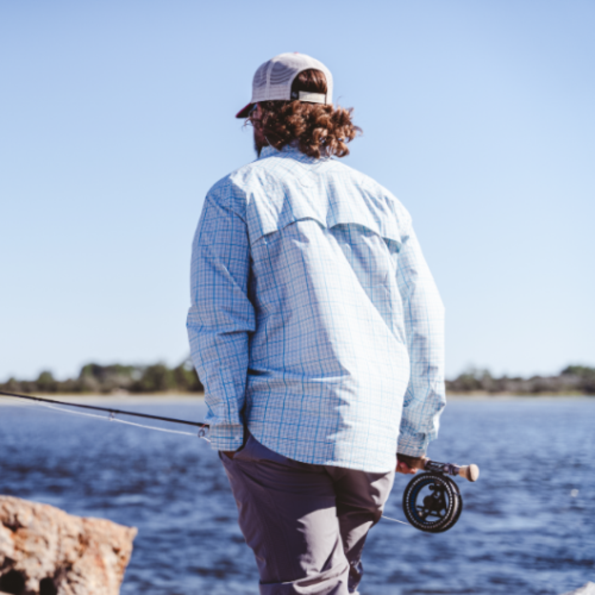 Withlacoochee L/S Woven | Gulf Plaid-Lagoon Blue - Southern Belle Boutique