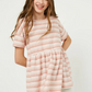 Blush Striped Pelpum Top - Southern Belle Boutique