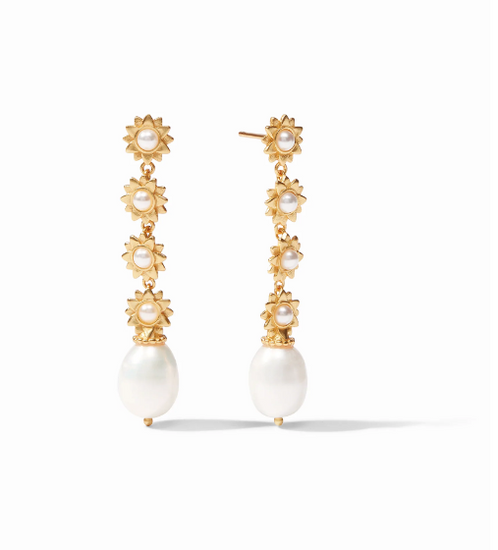 Flora Tier Earring Pearl - Southern Belle Boutique