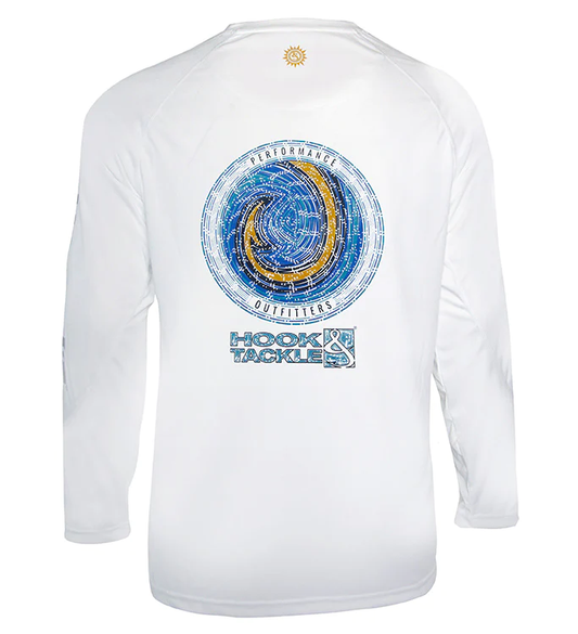 Hooked Wicked Dry &amp; Cool Fishing Shirt - White - Southern Belle Boutique