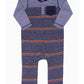 Adrian Striped Henley Romper Baby - Southern Belle Boutique