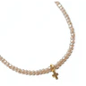 Luxe Cross on Palest Pink Necklace - Southern Belle Boutique