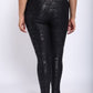 CURVY Metallic Foil Highwaisted Leggings With Side Pockets - Southern Belle Boutique